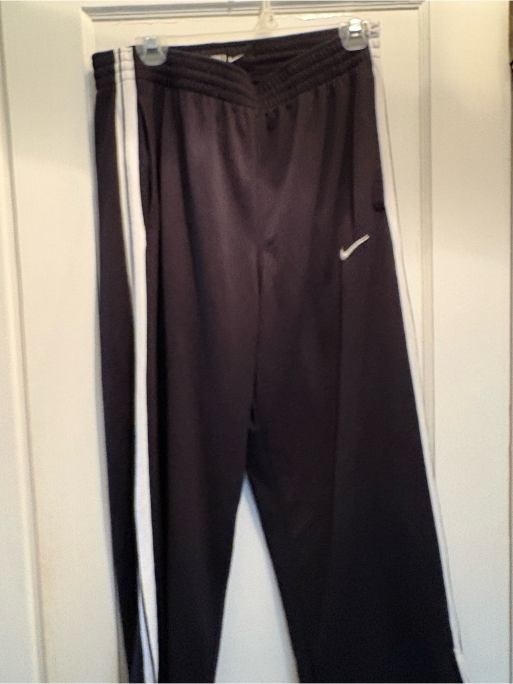 Nike Black Joggers with White Side Stripes